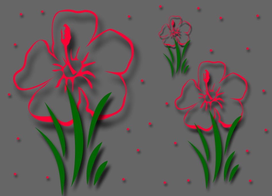 drowed flowers