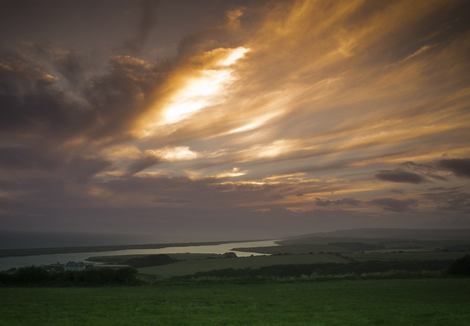coastline in the evening