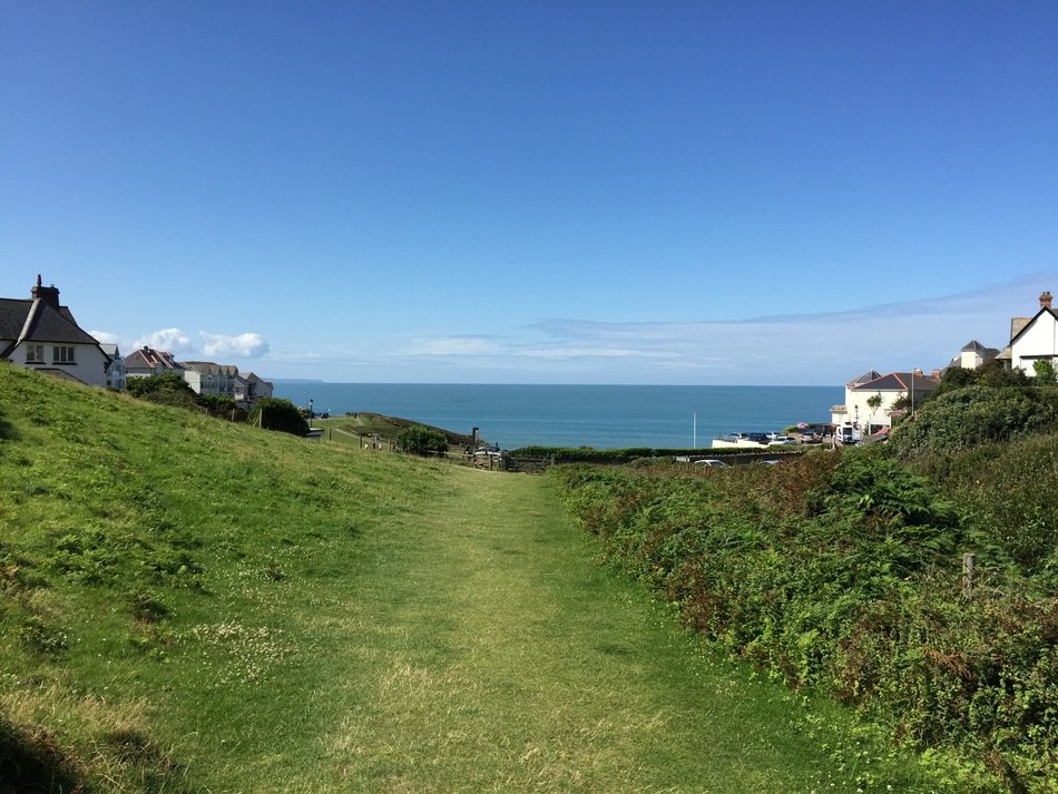 Beautiful and colorful nature in Woolacombe in Devon, England