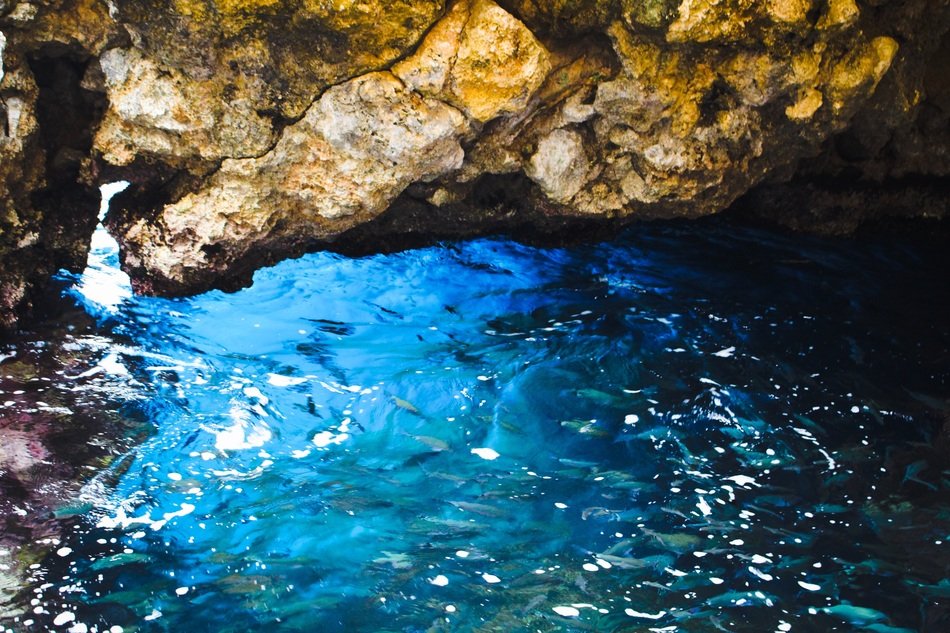 blue water in Kerkyra