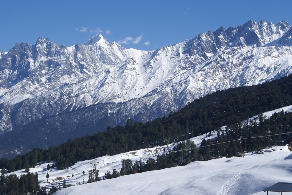 Aulian hills in the Himalayas