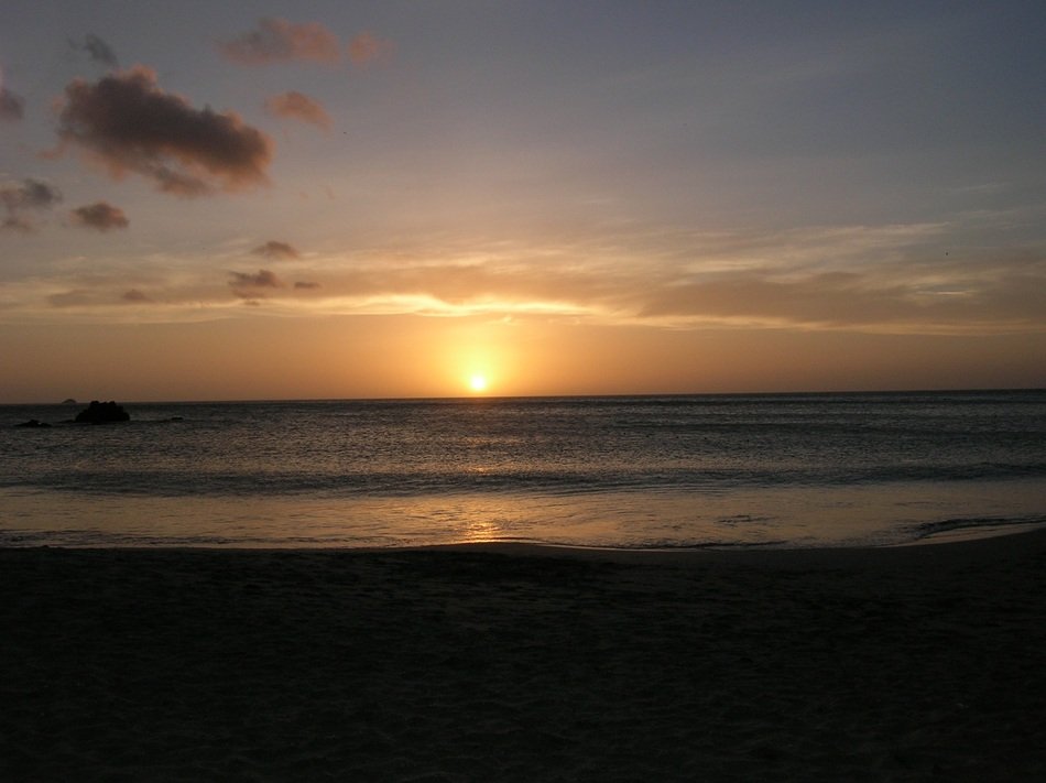 beautiful sunset over the beach in Venezuela