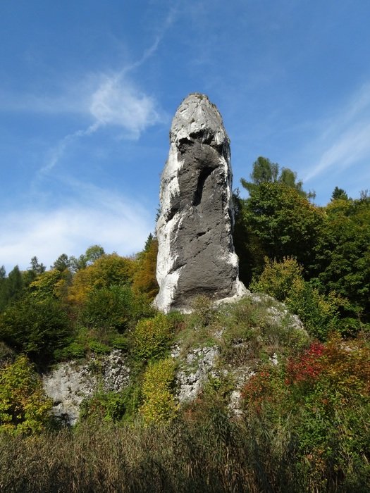 high rock in national park in poland
