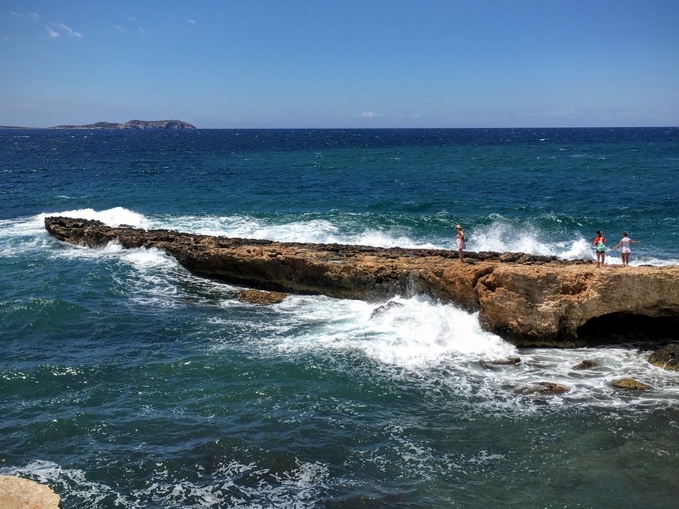 landscape of cliff on the ocean