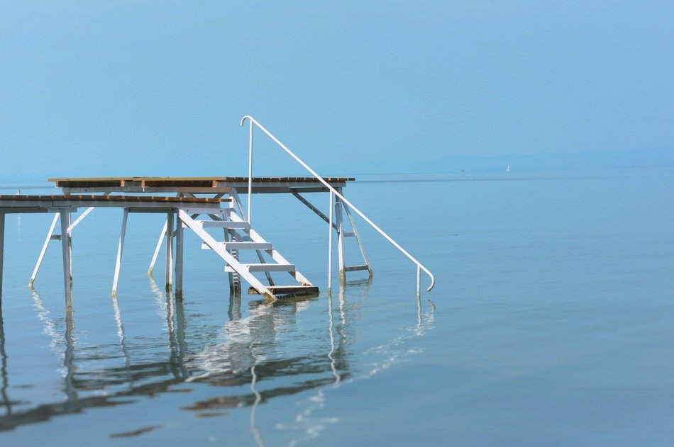 plot on Lake Balaton calm scene