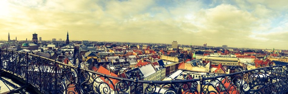 Urban landscape with the roofs in Copenhagen