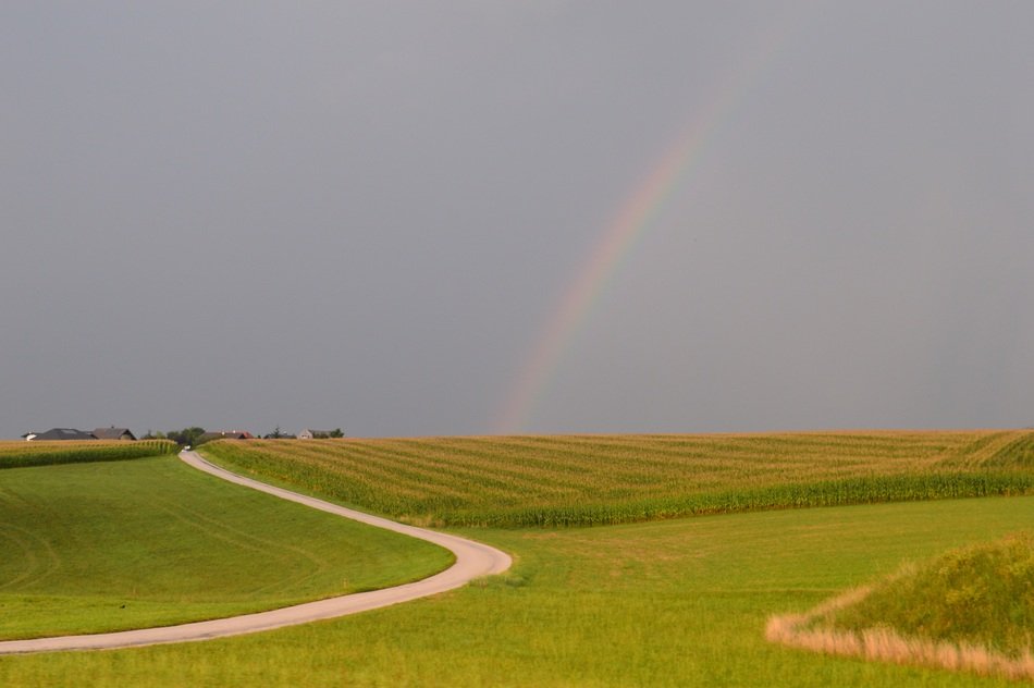 Rainbow in country side