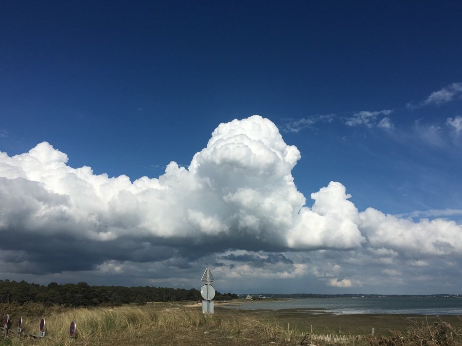 white clouds over the atlantic coast