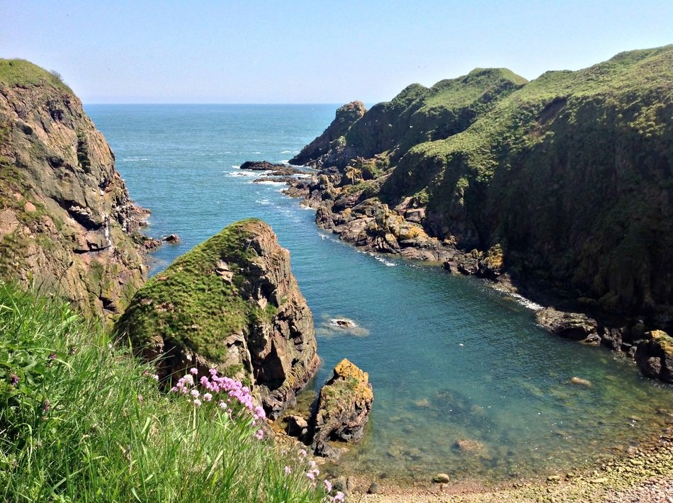 fallen sea cave Bullers of Buchan in Scotland