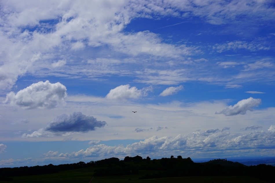 landscape of cloudy sky over rand ecker maar