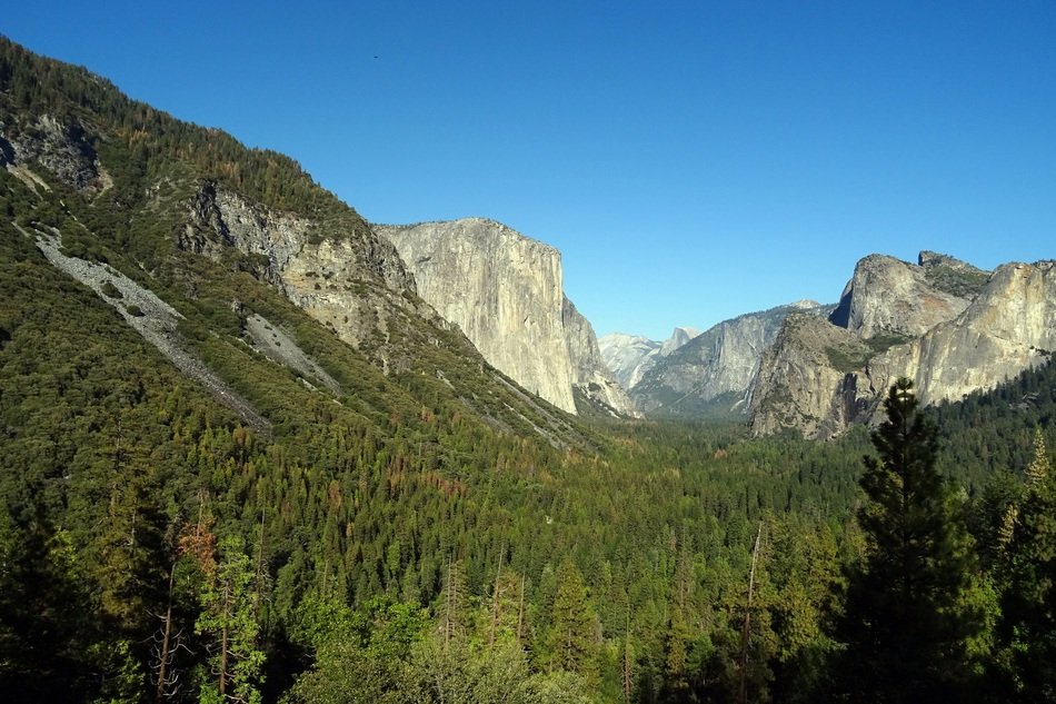 rock formations in the Yosemite Valley