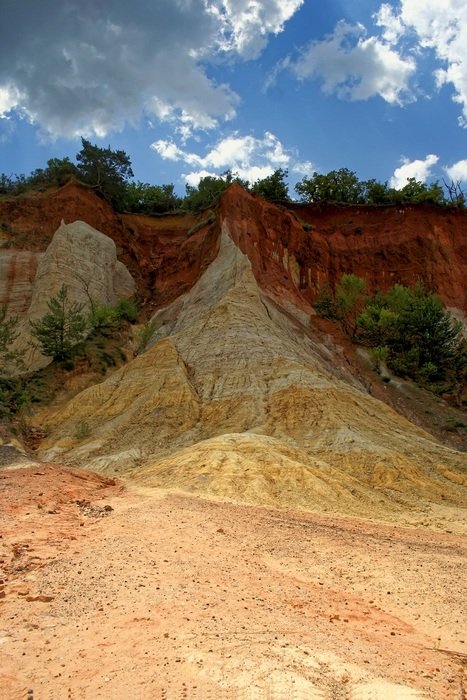 panorama of rocks in canyon in France