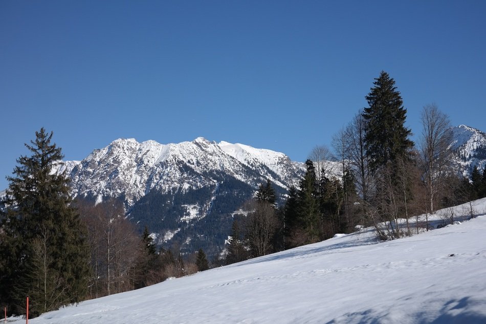 winter on mount Rubichorn in bavaria
