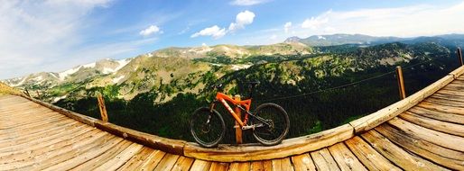 biking in the mountains