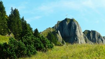 rocks on alpine mountain