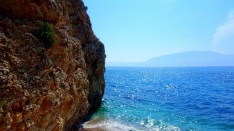 big rock by the sea