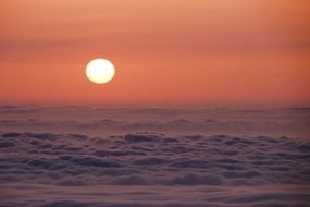 Landscape of Taishan Mountain at the sunrise