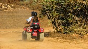four-wheeler on the off-road
