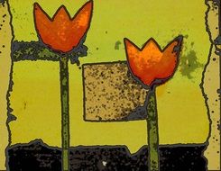 red tulip flowers draft