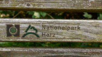 Wooden Nationalpark Harz bench