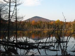 Pond Mountain Autumn Landscape