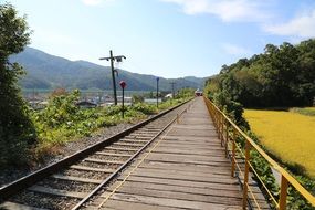 railroad in korean village