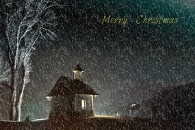 snow house Christmas Card