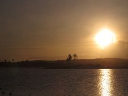 Beautiful and colorful sunset in Bahia, Brazil