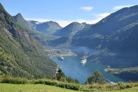 Landscape of nature in Fjord