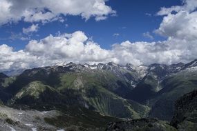 Landscape of high Mountains in Switzerland