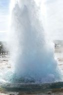 Beautiful Strokkur geyser is a landmark of iceland