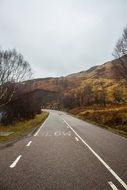 highway along the hills in scotland