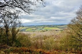 scenic countryside at cloudy spring day