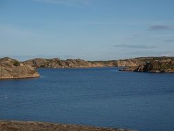 brown rocks in blue Sea, Sweden, The West Coast