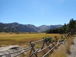 fenced meadow at Squaw Valley Resort