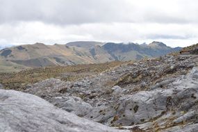 landscape of Ruiz is a volcano in Colombia