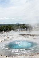 panorama of geysers in iceland