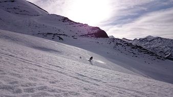 Snow covered mountains