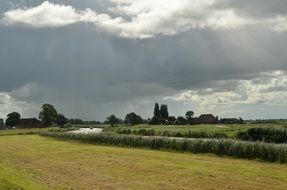 green pasture by the river