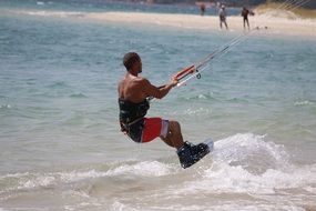 extreme water sports on the beach in portugal
