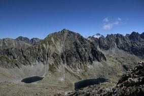 Tatry Bystre Sedlo Slovakia mountain lake panorama