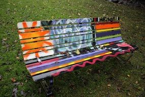 Graffiti on a bench