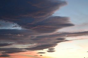 clouds on the evening sky in Spain