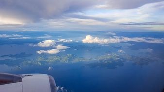 view from the plane to iceland
