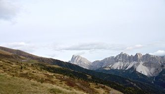 distant view of the dolomites