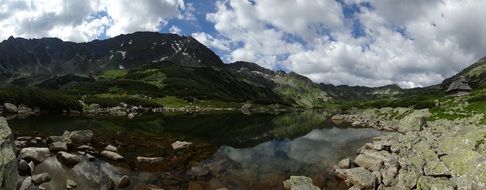 Panorama of the High Tatras in the Valley of Five Ponds