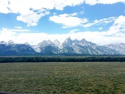 cloudy sky over Grand Teton National Park