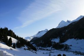 winter in the mountains of central switzerland