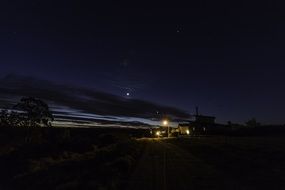 distant view of the city of mar del plata at night