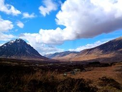 white clouds over the west highland way in Scotland